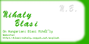 mihaly blasi business card